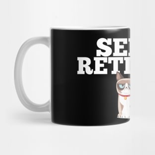 Semi-Retired Crazy Cat Sarcastic Retirement Party Office Planner Mug